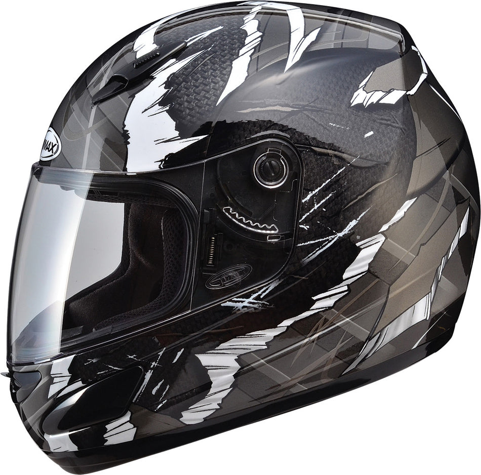 GMAX Gm48 F/F Shattered Helmet Dark Silver/Black 2x G7481548 TC-19