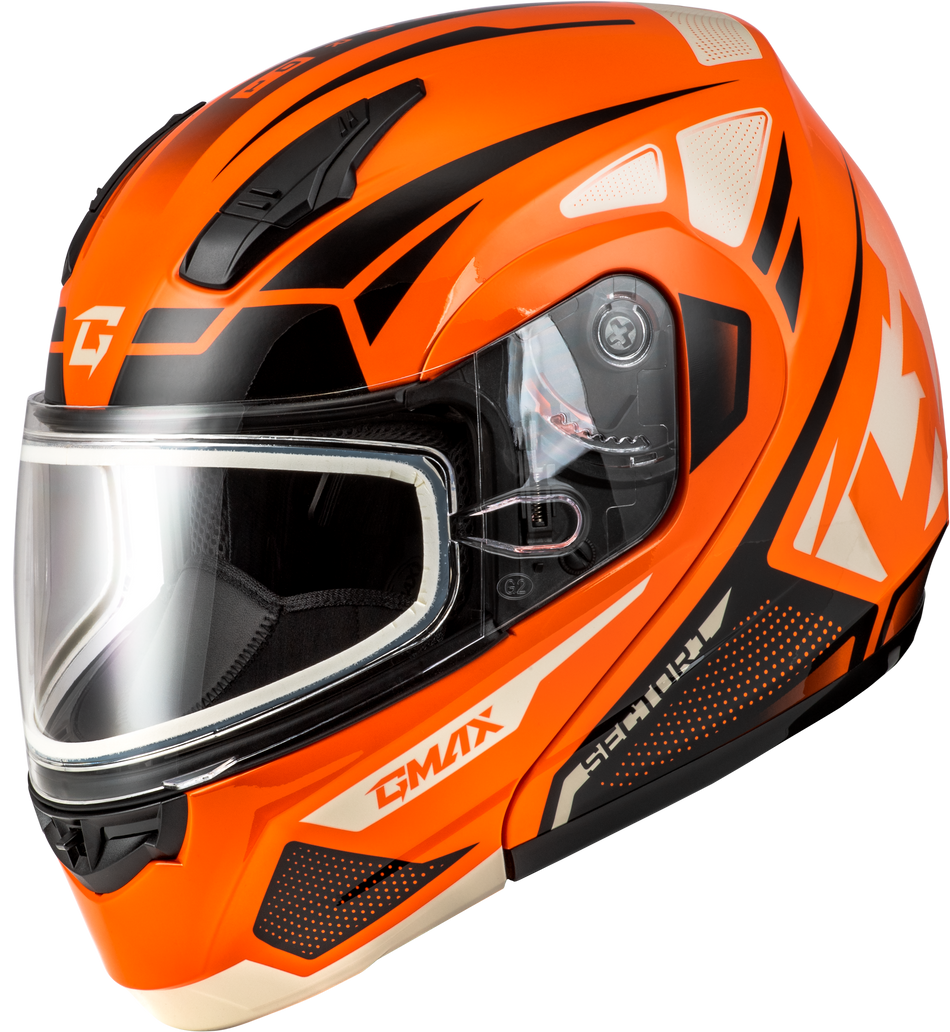 GMAX Md-04s Sector Snow Helmet Orange/Black 2x M2043288