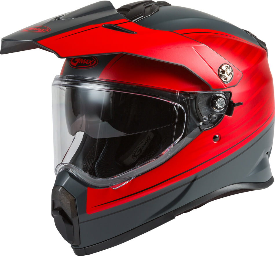 GMAX Youth At-21y Adventure Raley Helmet Matte Grey/Red Ys G1211030
