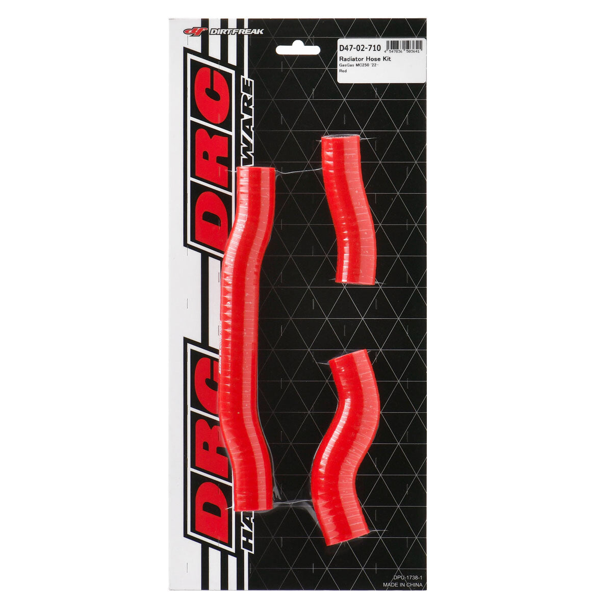 DRC Radiator  Hose  Kit Gasgas Red D47-02-710