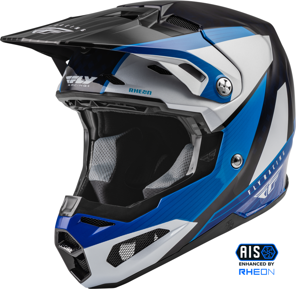 FLY RACING Formula Carbon Prime Helmet Blue/White/Blue Carbon 2x 73-44302X