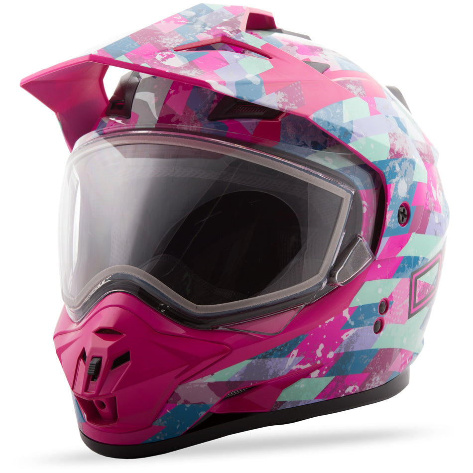 GMAX Gm-11s Dsg Checked Out Helmet Pink Xs G2119403 TC-14