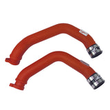 Injen 15-16 BMW M3(F80)/M4 (F82/83) 3.0L L6 Twin Turbo 2PC Aluminum Int. Charge Pipe - Wrinkle Red SES1116ICPWR