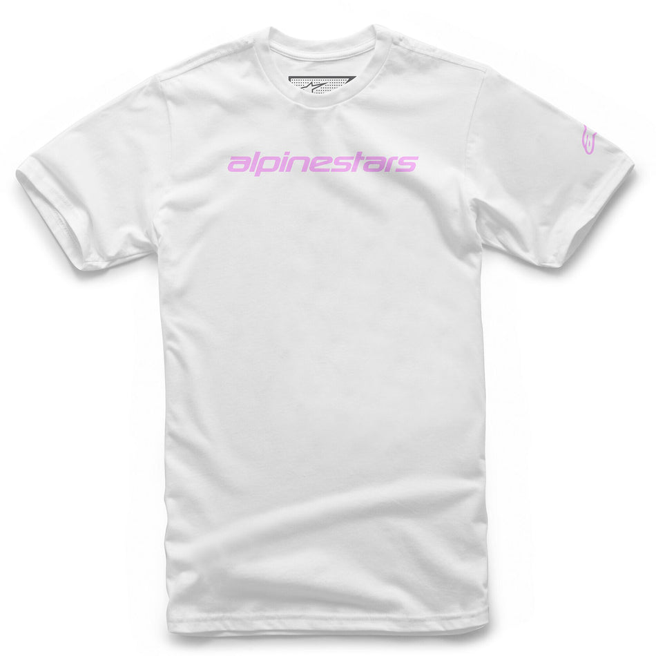ALPINESTARS Linear Wordmark Tee White/Pink 2x 1212-72020-2036-XXL