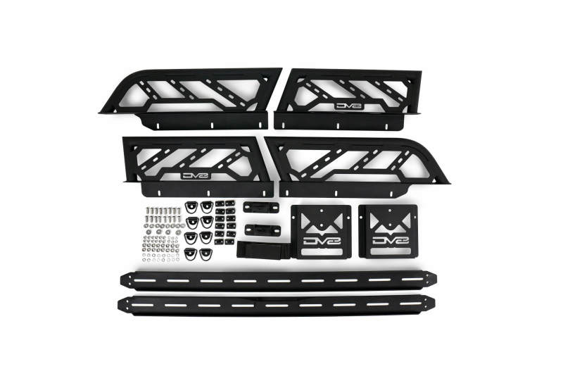 DV8 Offroad 20-22 Jeep Gladiator JT / 05-21 Toyota Tacoma Overland Bed Rack - 2pc. Adjustable RRUN-01