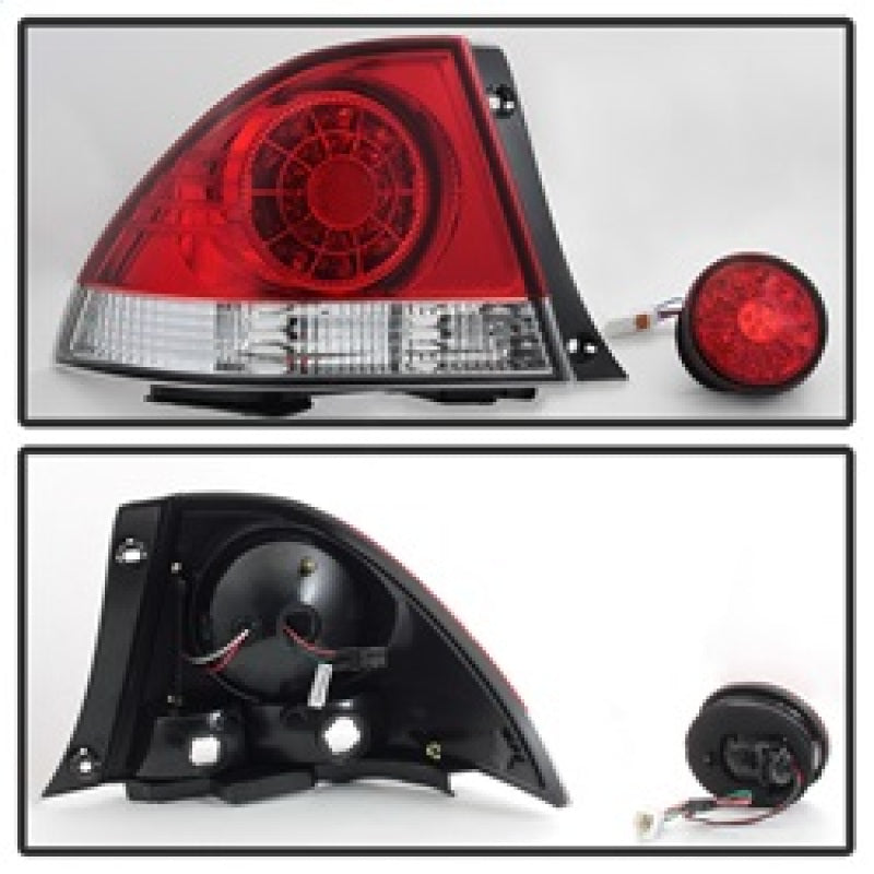 Spyder 01-03 Lexus IS300 LED Tail Lights - Red Clear ALT-YD-LIS300-LED-SET-RC 5085061