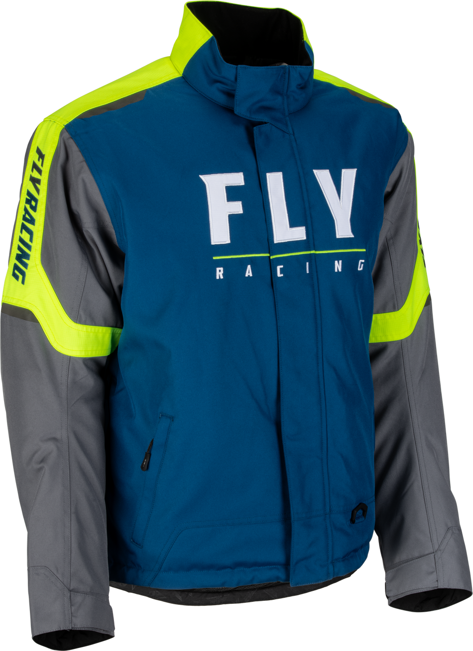 FLY RACING Outpost Jacket Blue/Hi-Vis Xl 470-4145X