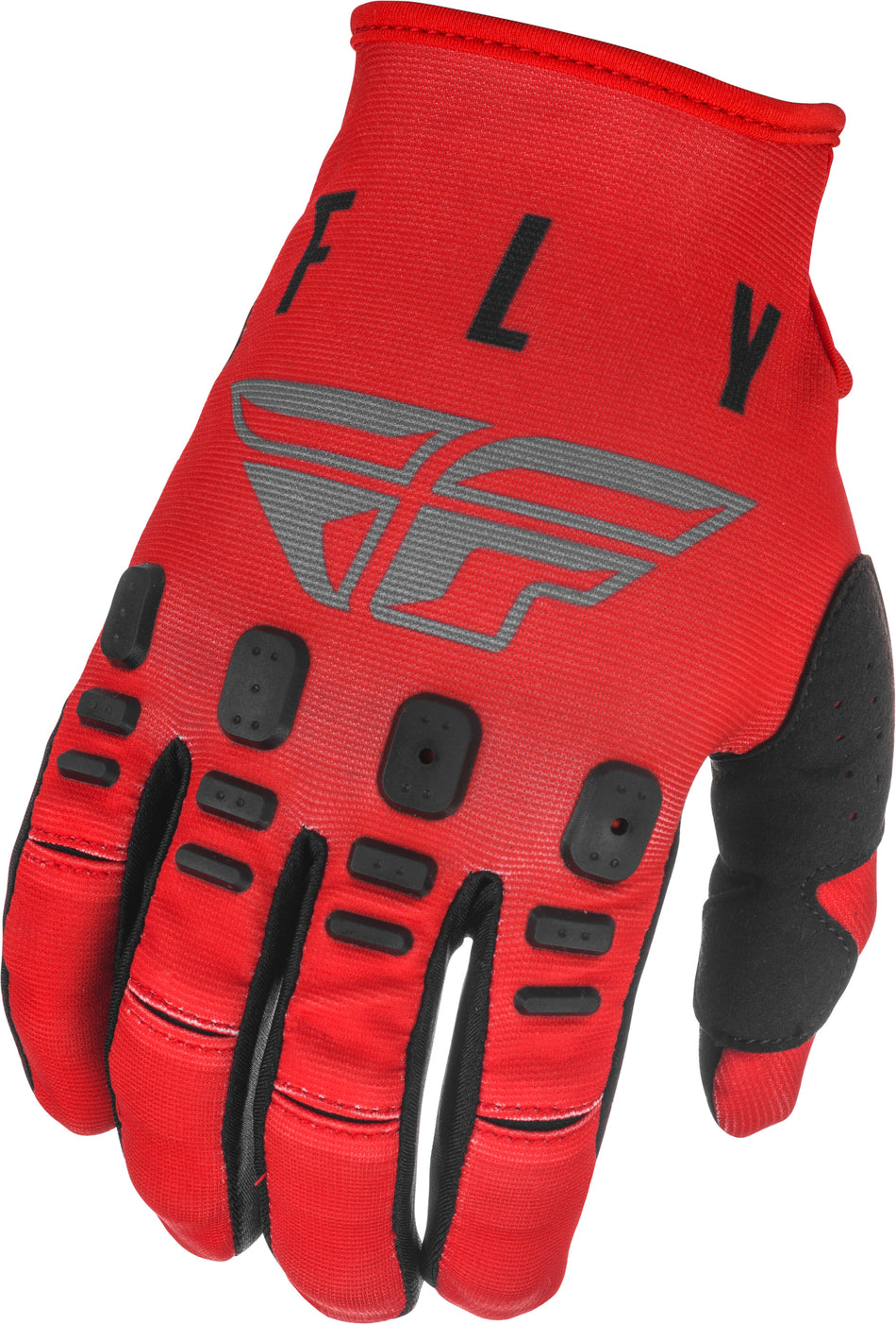 FLY RACING Youth Kinetic K121 Gloves Red/Grey/Black Sz 04 374-41204
