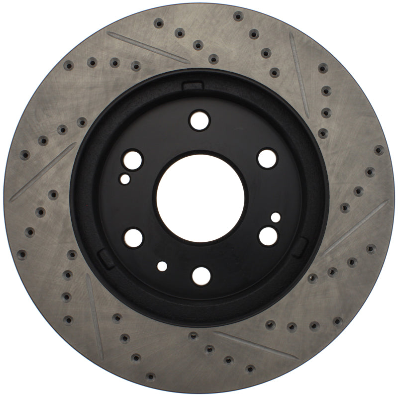 StopTech 05-10 GMC Sierra 1500 (w Rear Drum) / 07-09 GMC Yukon Front Right Slotted & Drilled Rotor 127.66057R