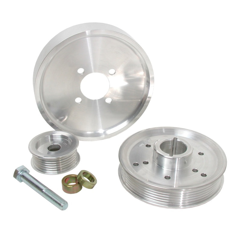 BBK 02-04 Mustang 4.6 GT Underdrive Pulley Kit - Lightweight CNC Billet Aluminum (3pc) 1559