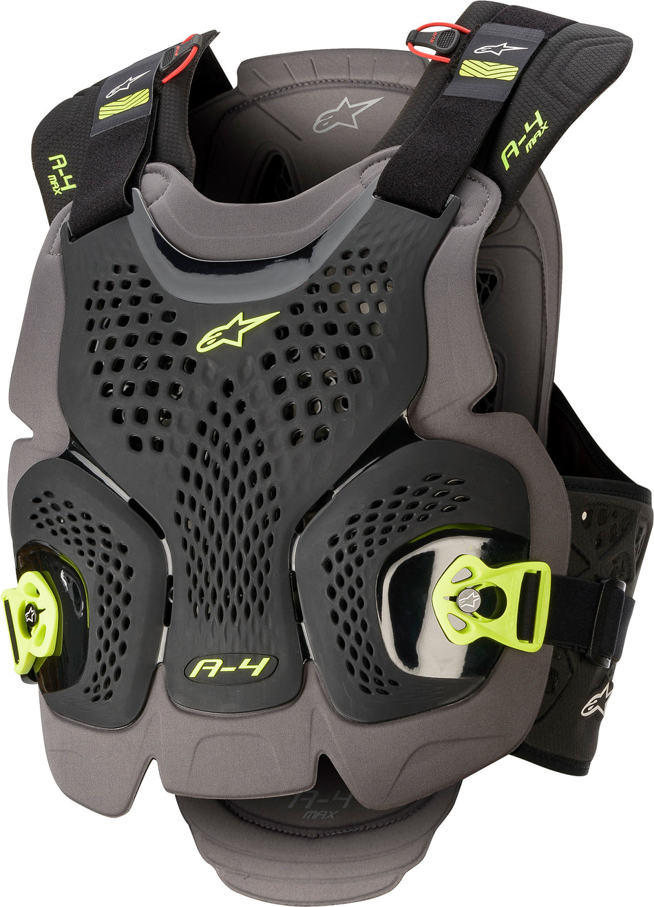 ALPINESTARS A-4 Max Chest Protector Blk/Anth/Fluo Ylw Xs/Sm 6701520-1155-XS/S
