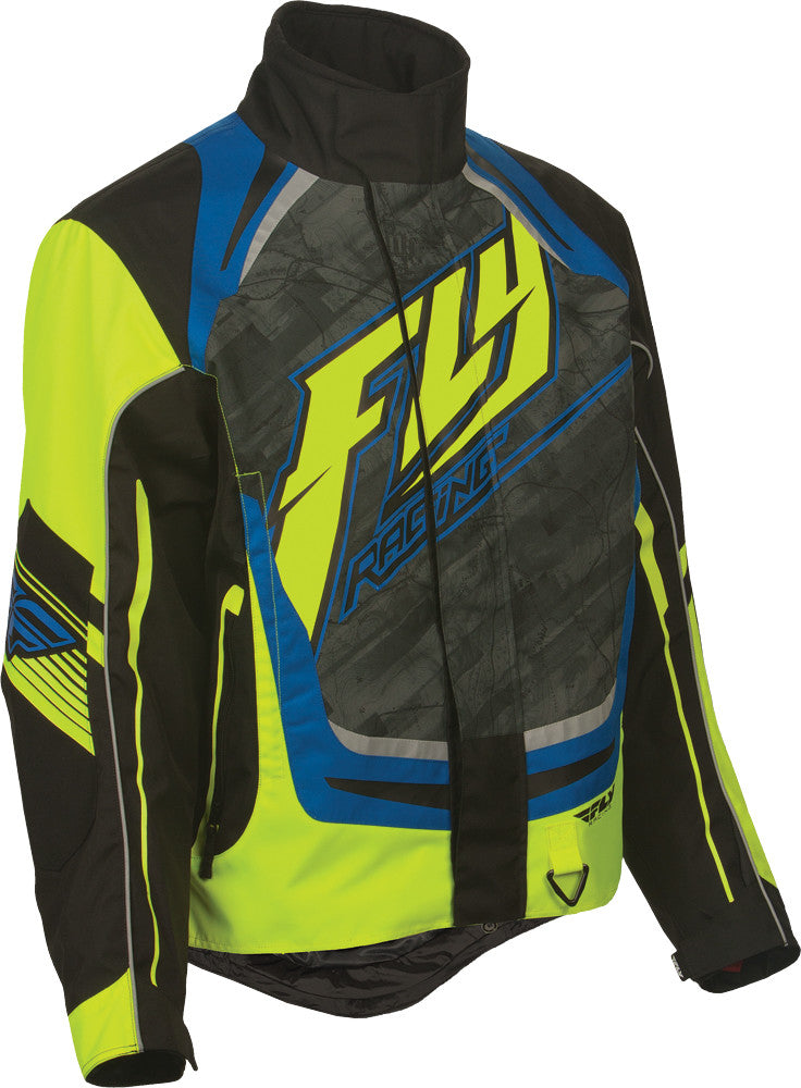 FLY RACING Snx Pro Jacket Youth Small Hi-Vis/Blue 470-3188~0.2