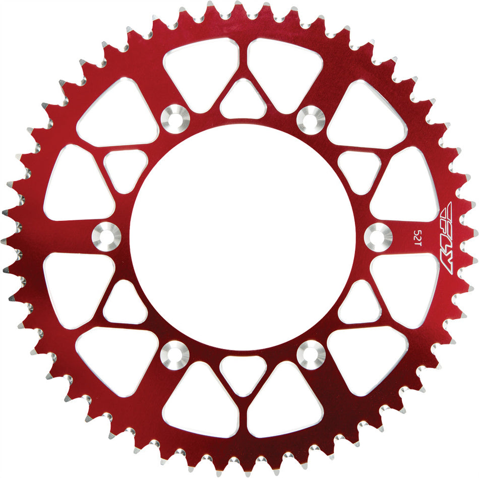 FLY RACING Rear Sprocket Aluminum 52t-420 Red Hon OLD 201-52 RED