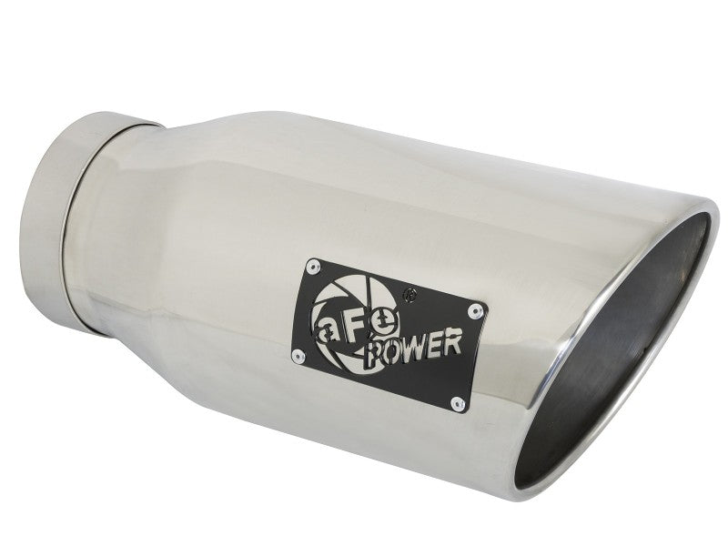 aFe ATLAS 5in DPF-Back Alum Steel Exhaust System w/Polished Tip 19-20 Ram Diesel Trucks L6-6.7L (td) 49-02078-P