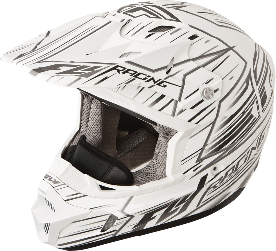 FLY RACING Kinetic Pro Speed Helmet White/Black 2x 73-49302X