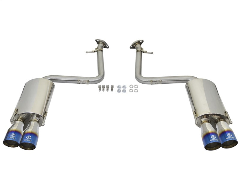 aFe Takeda 16-17 Lexus RC 200T 2.0L (t) 2in. SS Axle-Back Exhaust System w/Polished Blue Tips 49-36037-L