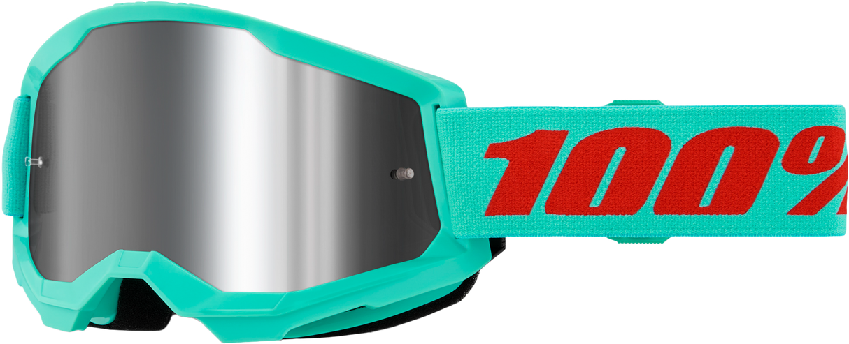 100% Strata 2 Goggle Maupiti Mirror Silver Lens 50028-00020