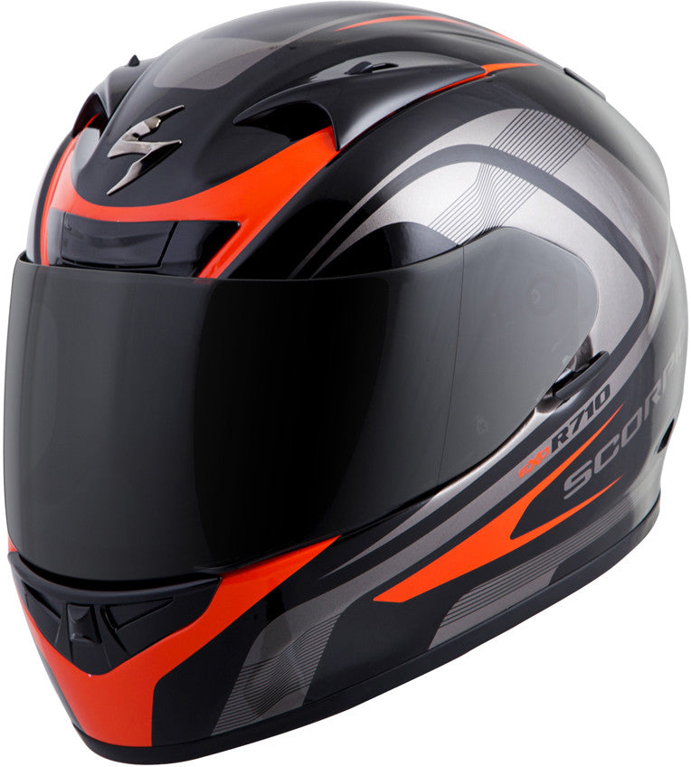 SCORPION EXO Exo-R710 Full-Face Helmet Focus Red Lg 71-2025