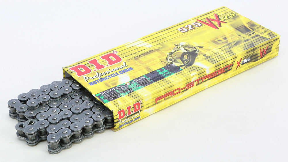 D.I.D Pro-Street 525vx-122 X-Ring Chain Natural 525VXX122ZB