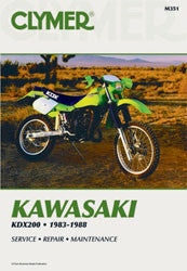 CLYMER Repair Manual Kaw Kdx200 CM351