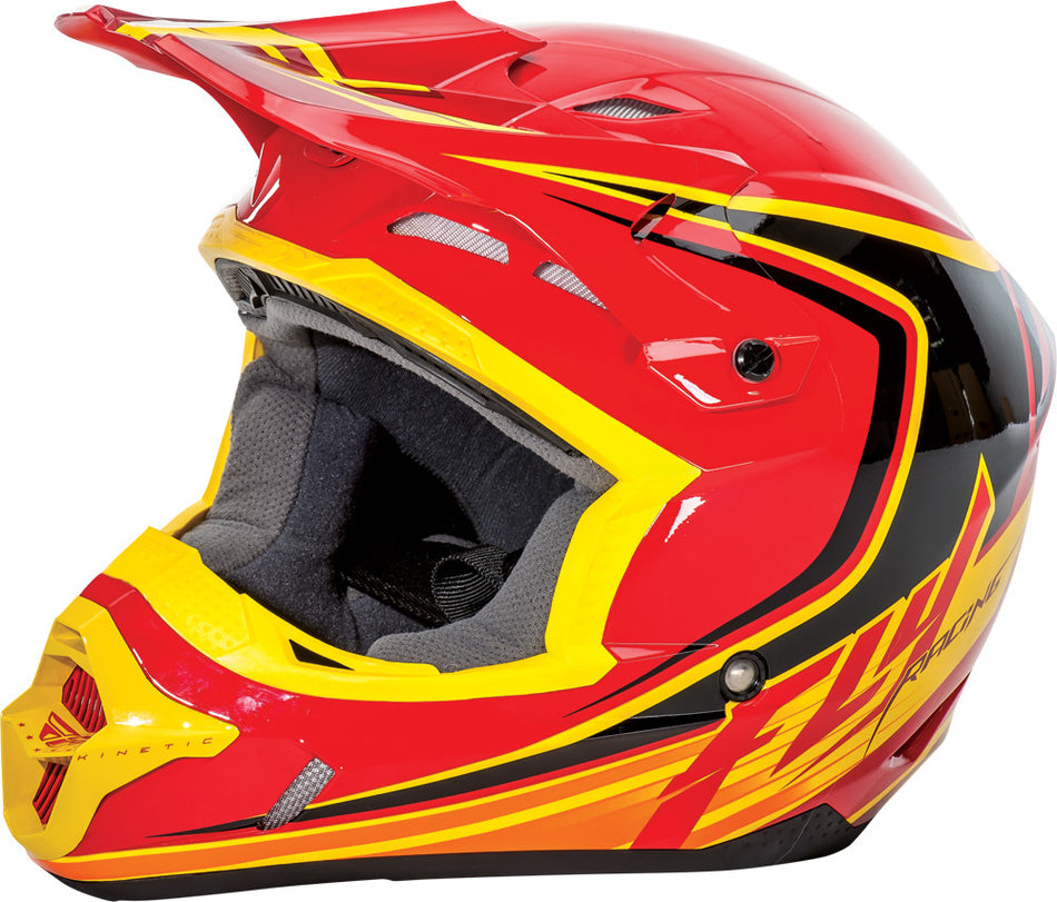 FLY RACING Kinetic Fullspeed Helmet Red/Black/Yellow 2x 73-33722X