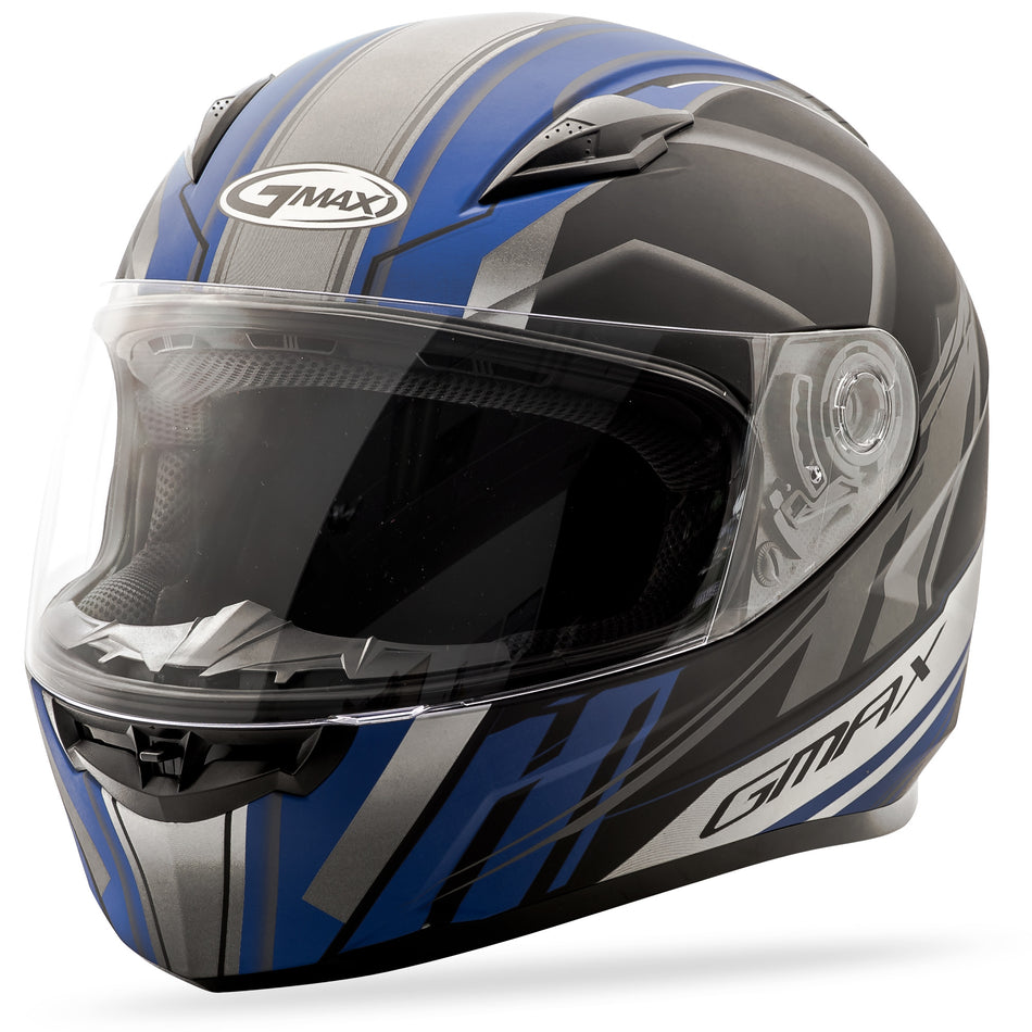 GMAX Ff-49 Full-Face Rogue Helmet Matte White/Blue 3x G7493219 F.TC-2