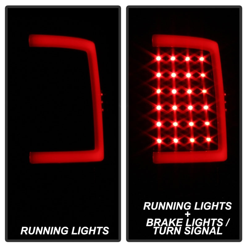 xTune 13-18 Dodge Ram 1500 (LED Model Only) LED Tail Lights - Blk Smk (ALT-ON-DRAM13V2-LBLED-BSM) 9041020