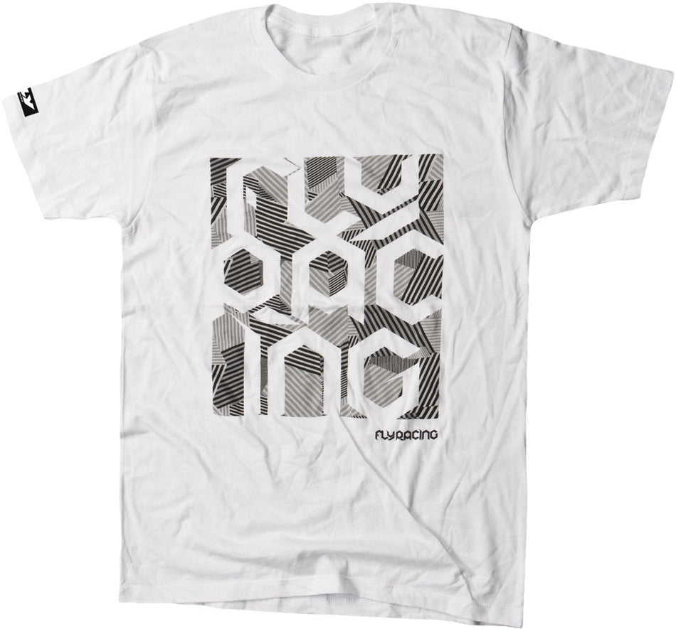 FLY RACING Block Party Tee White X 352-0164X