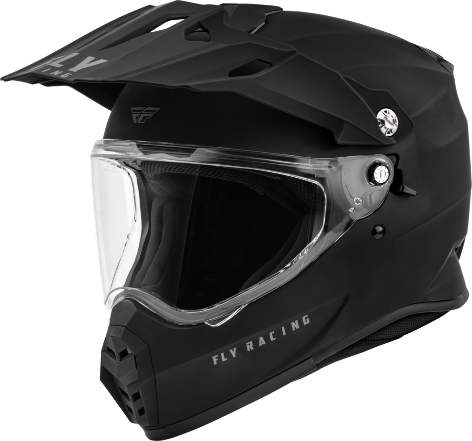 FLY RACING Trekker Solid Helmet Matte Black Md 73-7021M