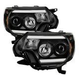 Spyder Toyota Tacoma 12-15 Projector Headlights Light Bar DRL Black PRO-YD-TT12-LBDRL-BK 5081711