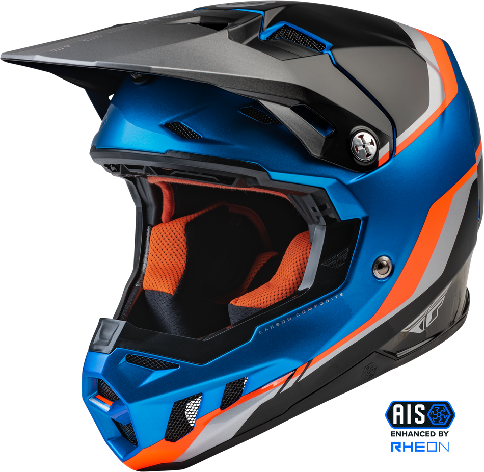 FLY RACING Formula Cc Driver Helmet Blue/Orange/Black Md 73-4312M