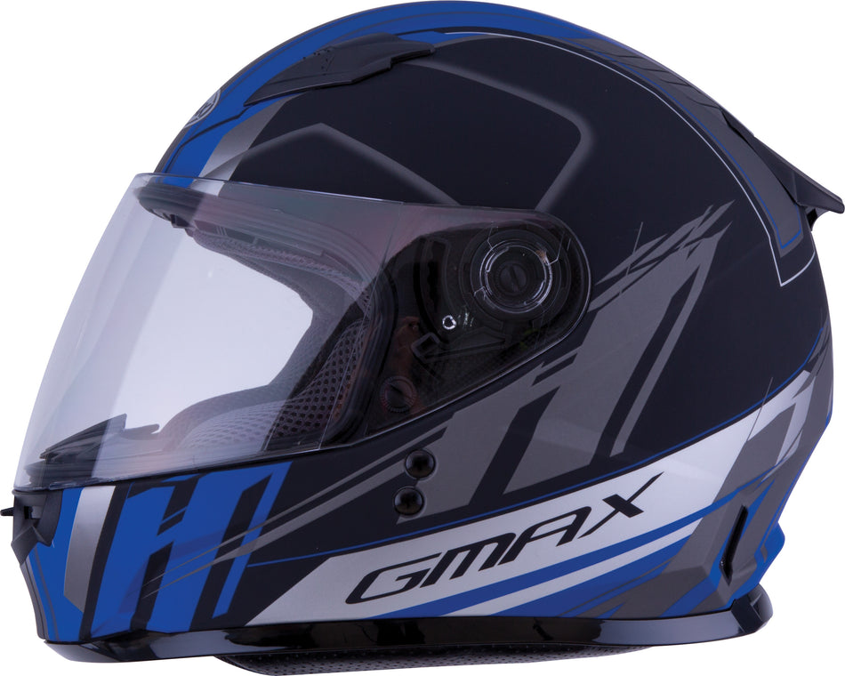 GMAX Youth Gm-49y Full-Face Rogue Helmet Matte Black/Blue Yl G7497042