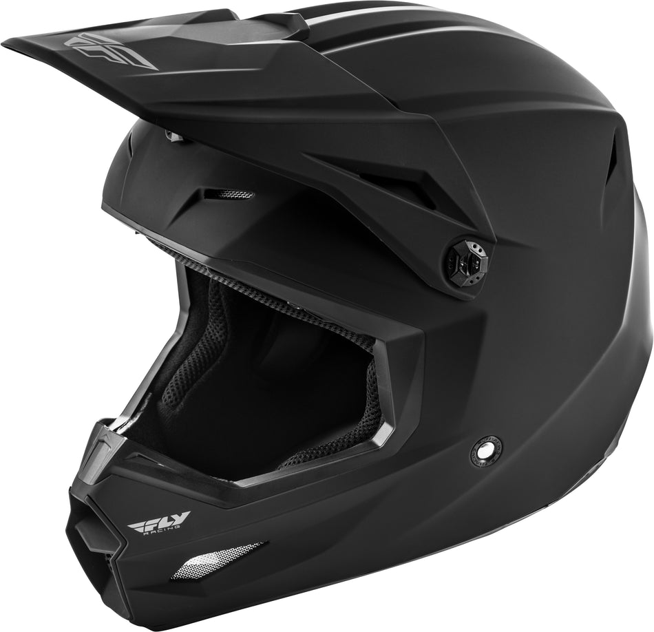 FLY RACING Youth Kinetic Solid Helmet Matte Black Ym F73-3470YM