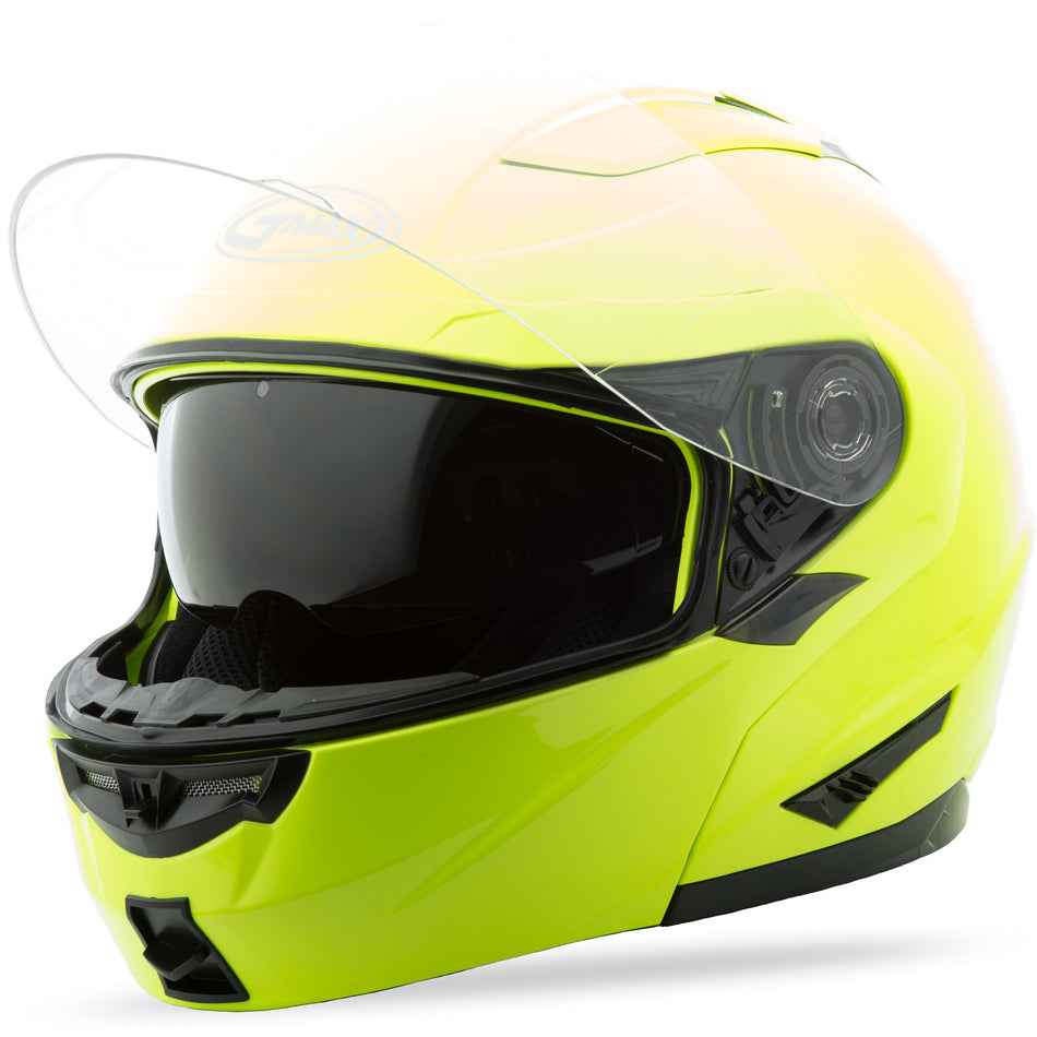 GMAX Gm-64 Modular Helmet Hi-Vis Yellow Sm G1640604