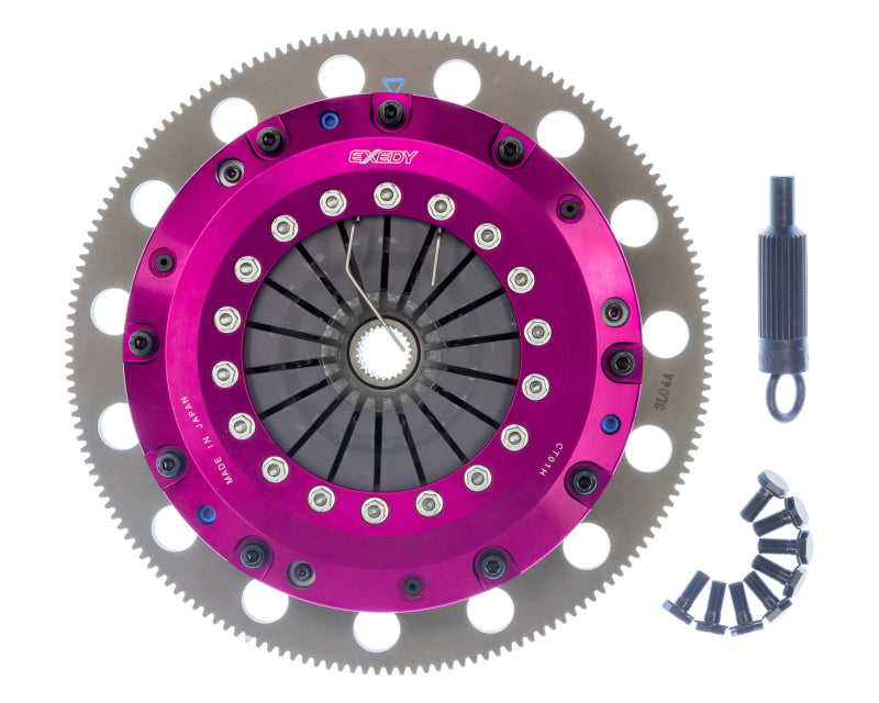 Exedy 96-16 Ford Mustang V8 4.6L/5.0L Hyper Twin Cerametallic Clutch Sprung Disc Push Type Cover ET03XD