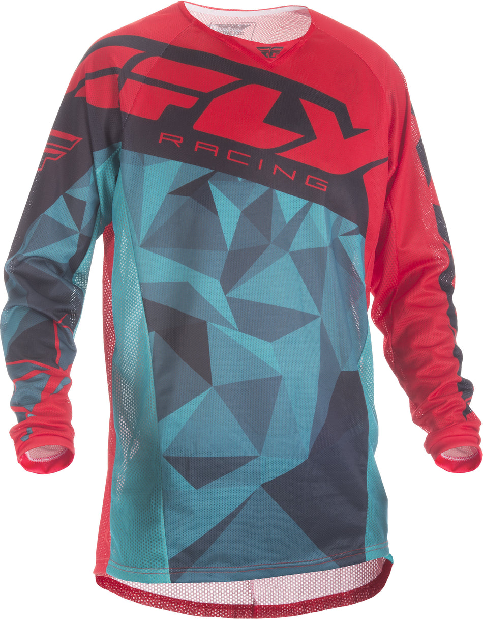 FLY RACING Kinetic Mesh Jersey Teal/Red/Black M 371-328M