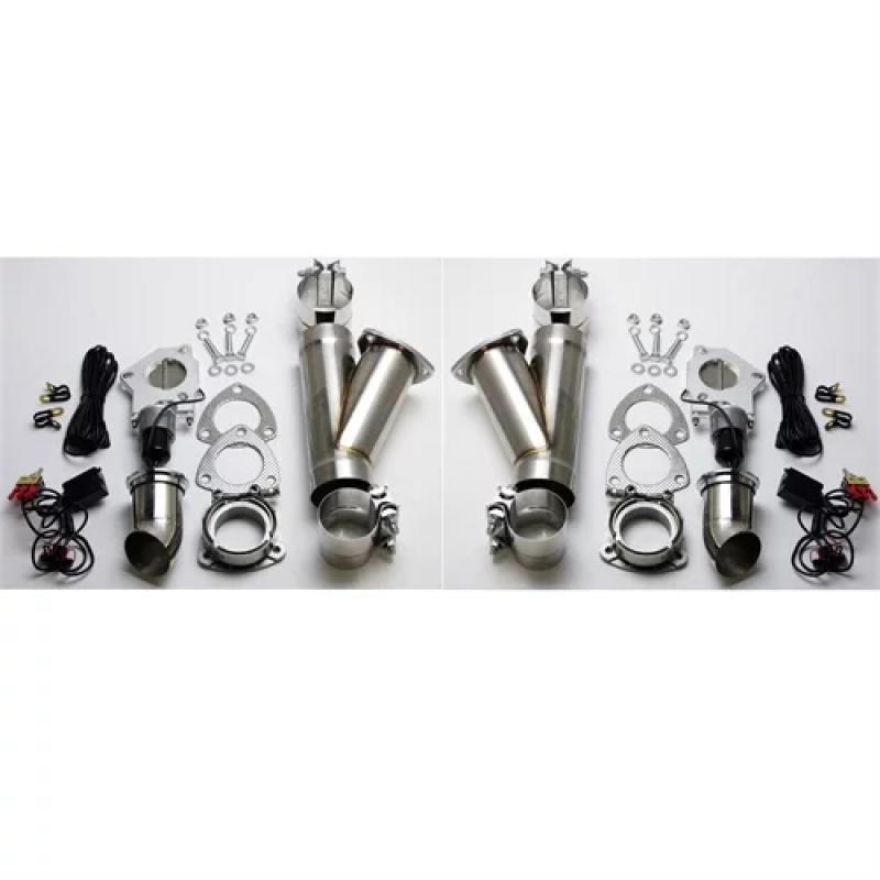 Granatelli 3.0in Stainless Steel Electronic Dual Exhaust Cutout w/Slip Fit & Band Clamp