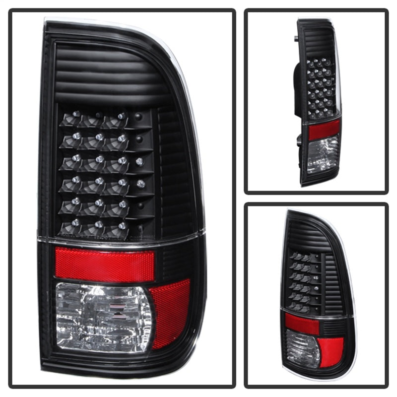 Xtune Ford Super Duty 08-15 LED Tail Lights Black ALT-JH-FS08-LED-BK 9027680