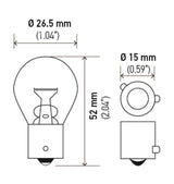 Hella Bulb 9507 24V 21W BAU15s S8 AMBER LA9507