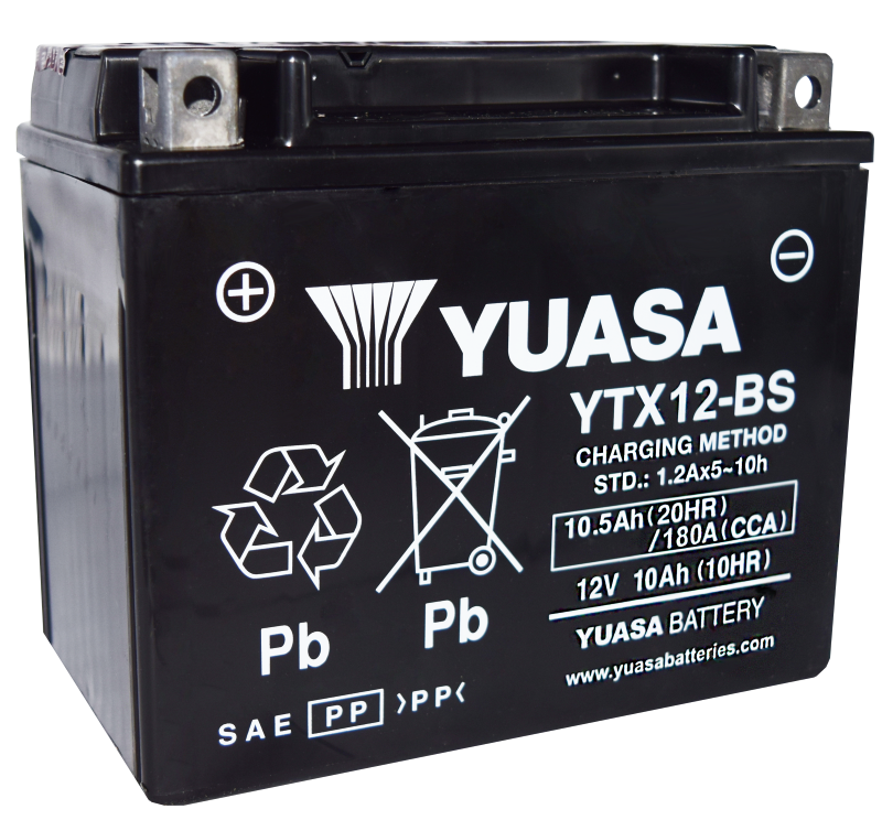 Yuasa YTX12-BS Maintenance Free AGM 12 Volt Battery (Bottle Supplied)