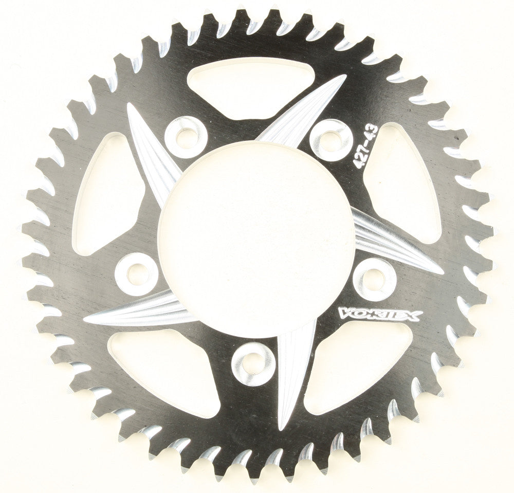 VORTEX Rear Cat5 Sprocket Aluminum 43t-530 Blk Kaw 427ZK-43