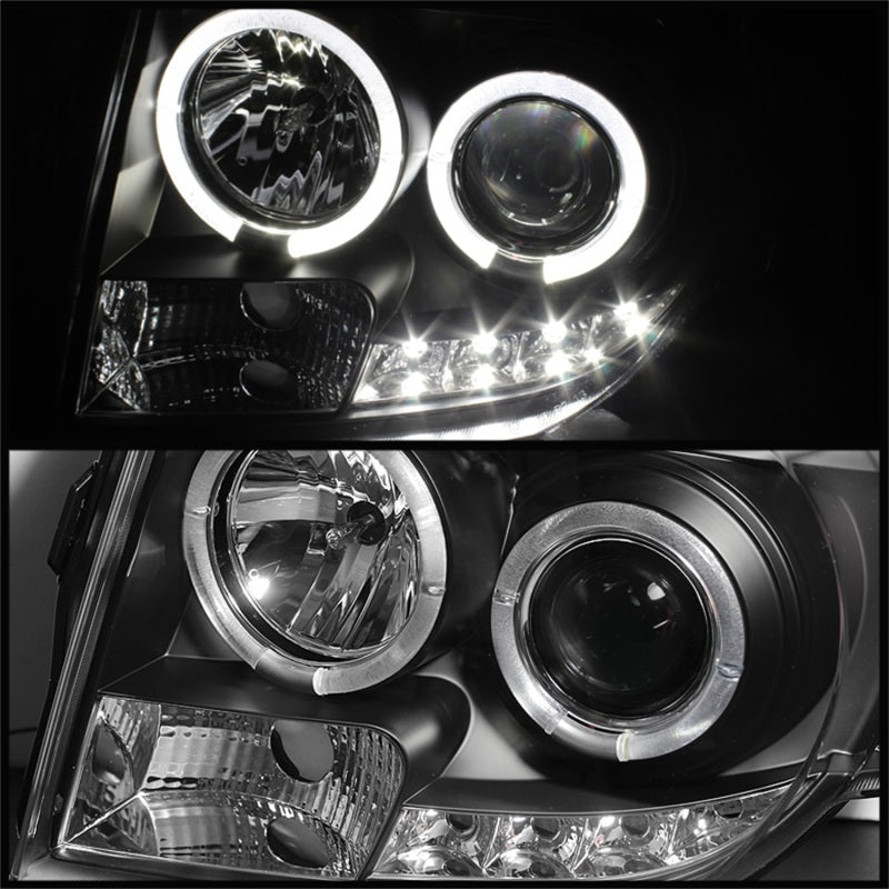 Spyder Ford Escape 08-12 Projector Headlights Halogen Model Only - DRL Black PRO-YD-FES08-DRL-BK 5074225