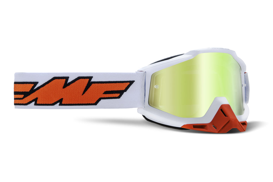FMF VISION Powerbomb Goggle Rocket White True Gold Lens F-50037-00004