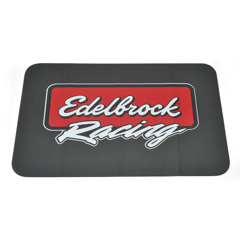 Edelbrock Racing Fender Cover - PVC Foam Mat - 2 Color Printed Edelbrock Racing Logo 2324