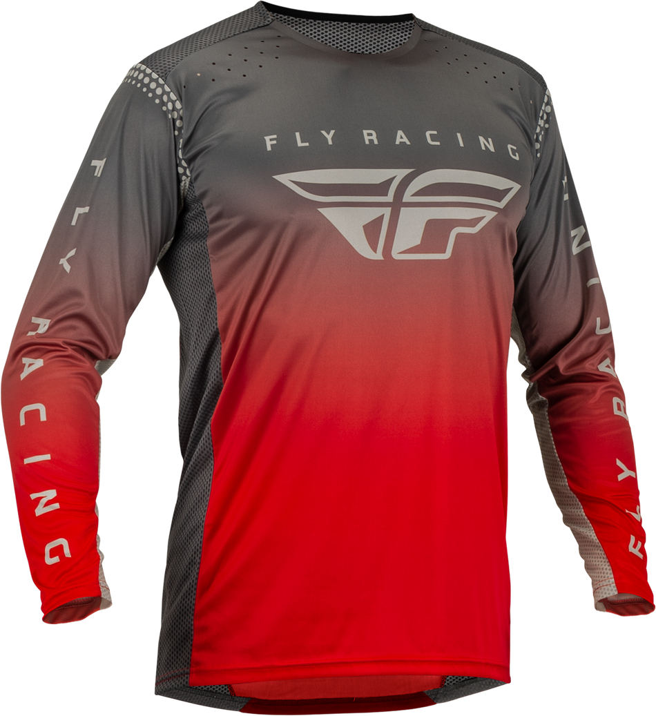 FLY RACING Lite Jersey Red/Grey Lg 376-723L