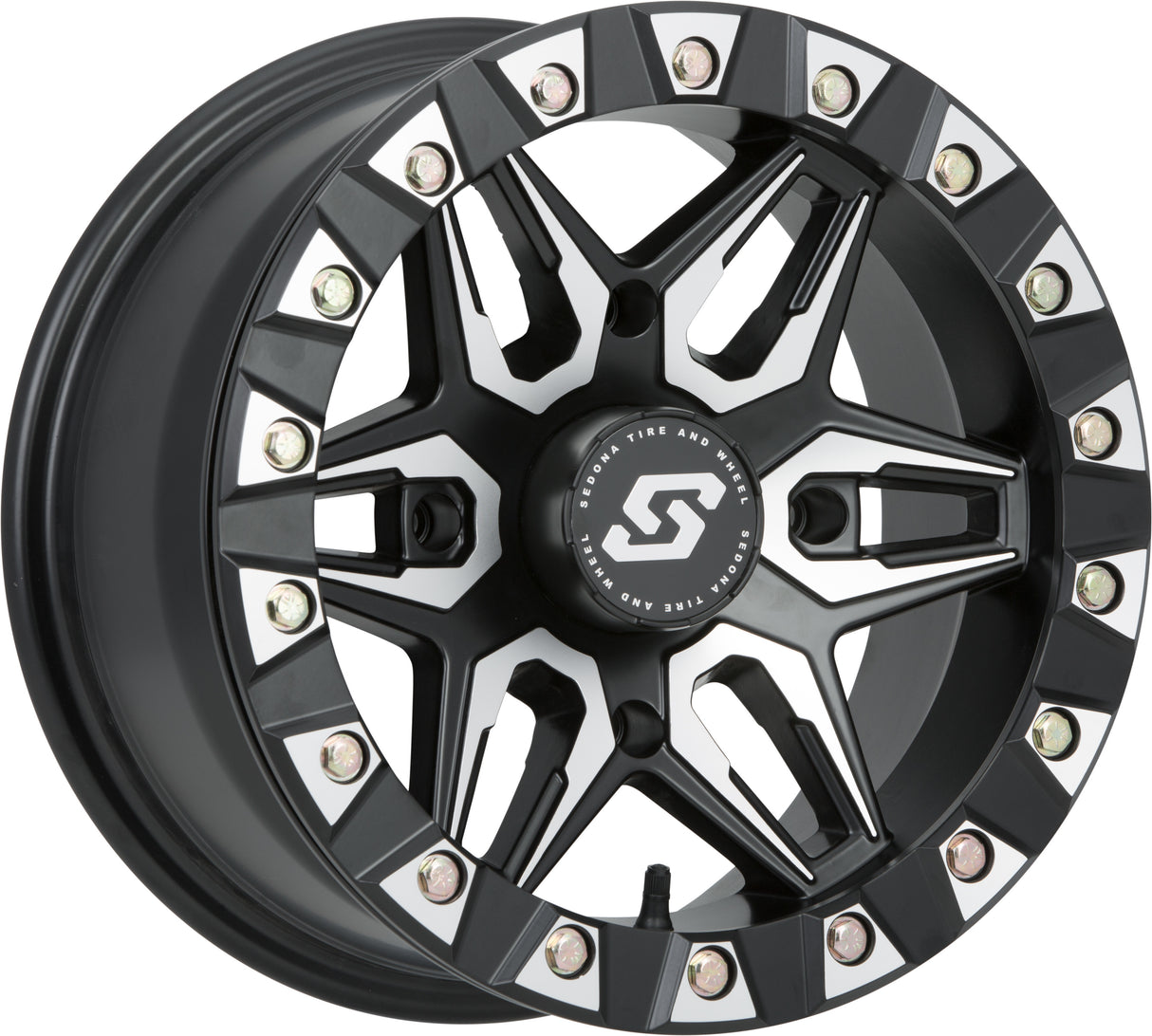 SEDONA Split 6 Bdlk Wheel 14x10 4/115 5+5 (0mm) Blk/Machined A72M41015-55S