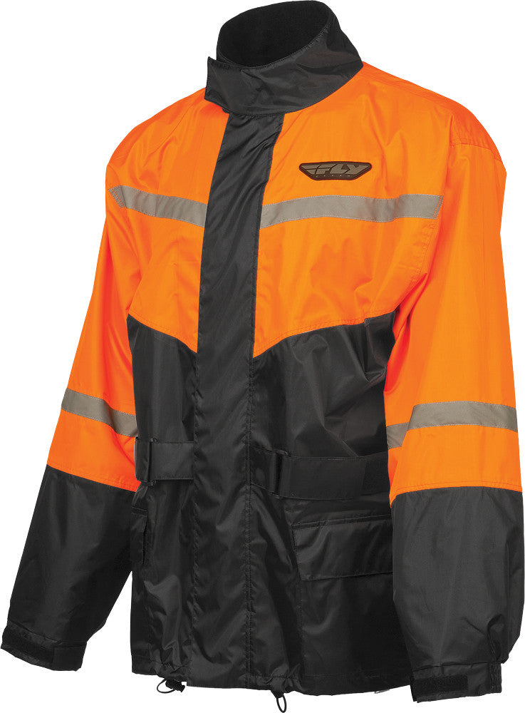 FLY RACING 2-Piece Rain Suit Black/Orange Md #6016 478-8016~3