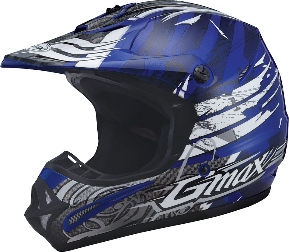 GMAX Gm-46x-1 Shredder Helmet Blue/White S G3461214 TC-2