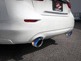 aFe Takeda 2.5in 304 SS Cat-Back Exhaust System w/ Blue Flame Tips 16-18 Infiniti Q50 V6-3.0L (tt) 49-36132NM-L