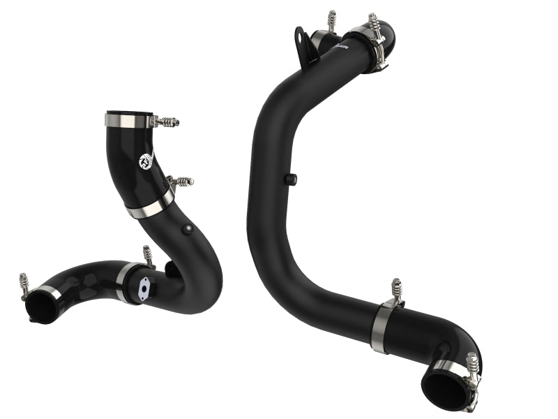 aFe BladeRunner 15-20 VW GTI (MKVII) L4-2.0L (t) Aluminum Hot and Cold Charge Pipe Kit Black 46-20414-B